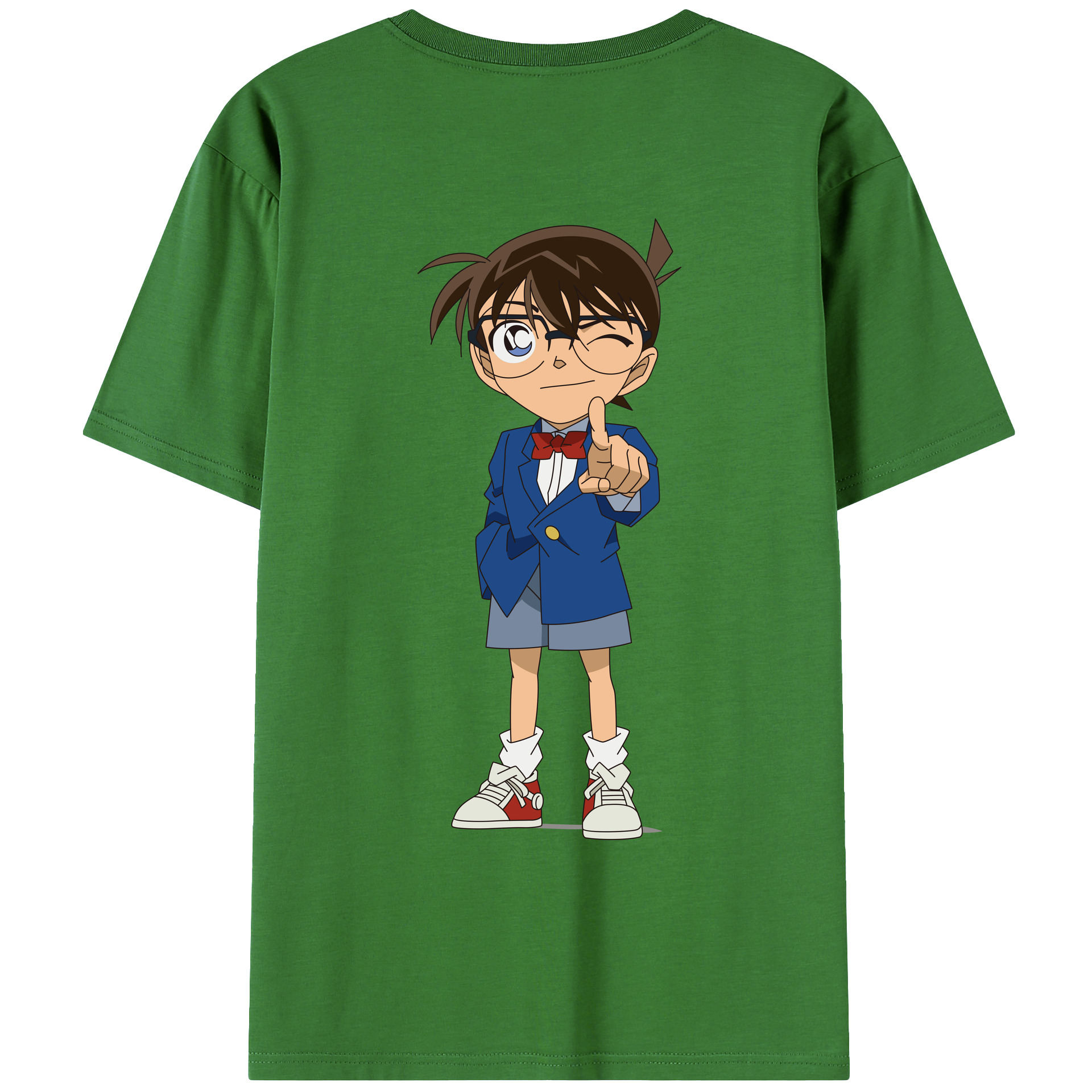 （画像用） 名探偵コナン 江戸川 コナン Detective Conan Conan Edogawa レディース半袖Tシャツ(バックプリント)